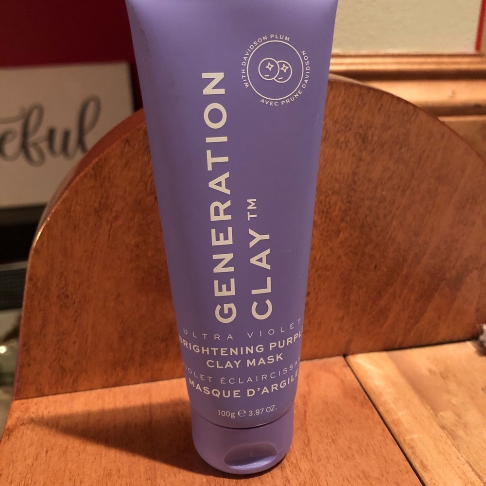 Purple clay mask